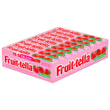 PERFETTI BALA MASTIGAVEL FRUIT-TELLA MORANGO DP 16X40GRS